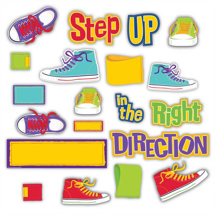 Step Up in the Right Direction Mini Bulletin Board Set