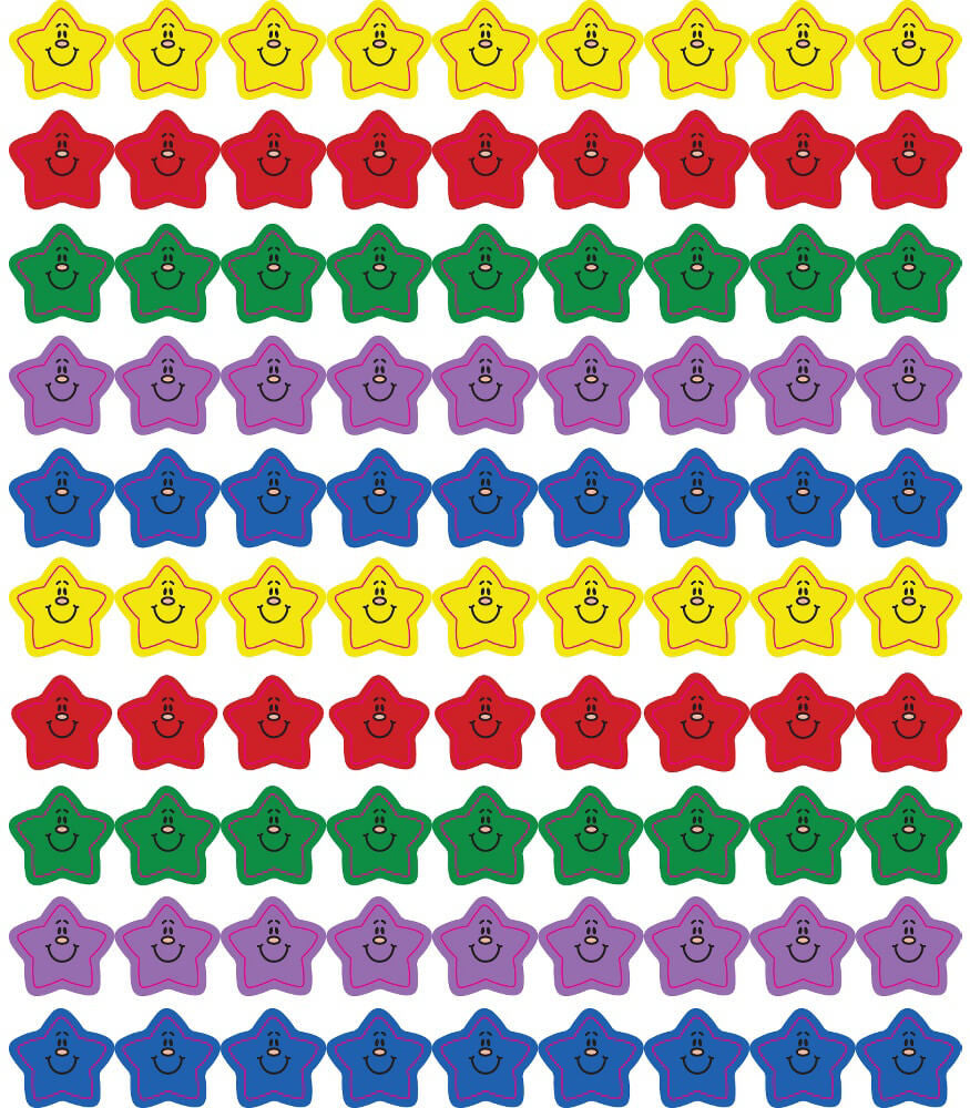 Smiling Stars Chart Seals. 810 seals