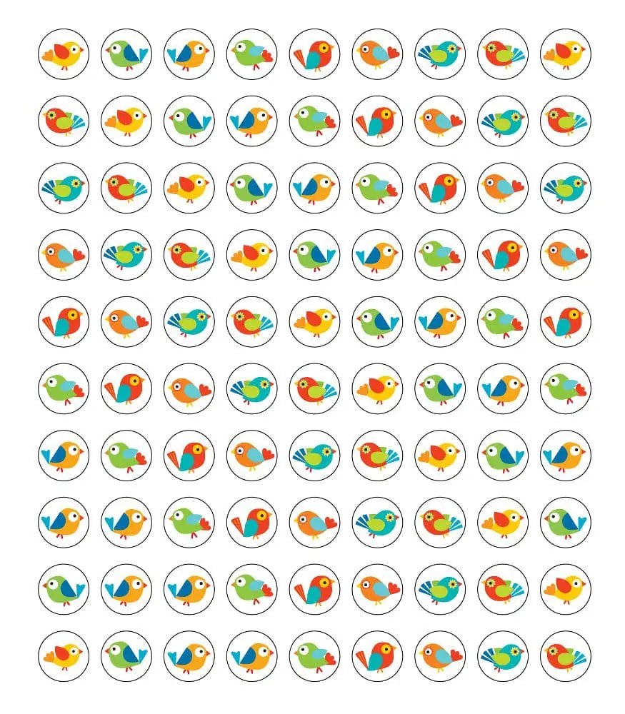 Boho Birds Chart Seals. 810 seals.