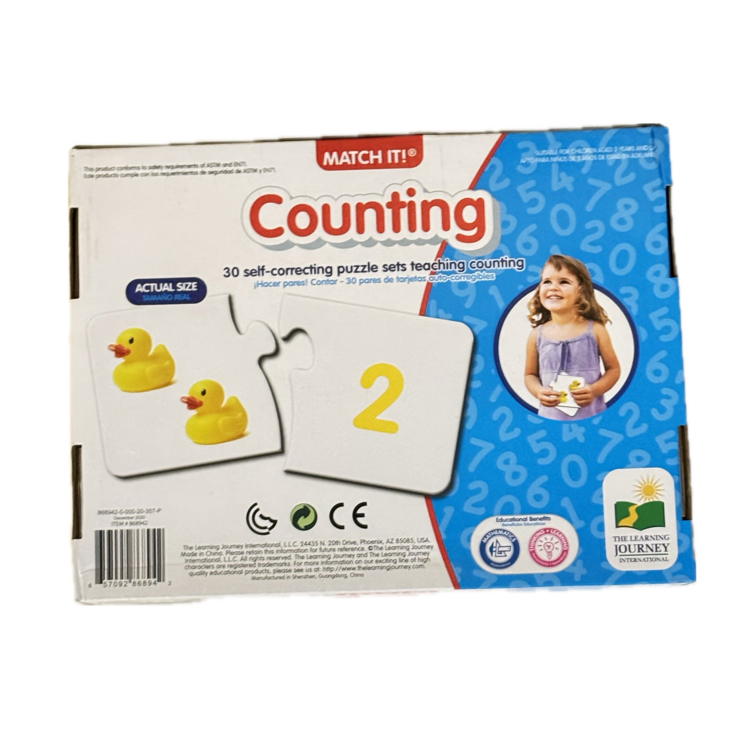 Match It! Counting Puzzle. 30 pieces