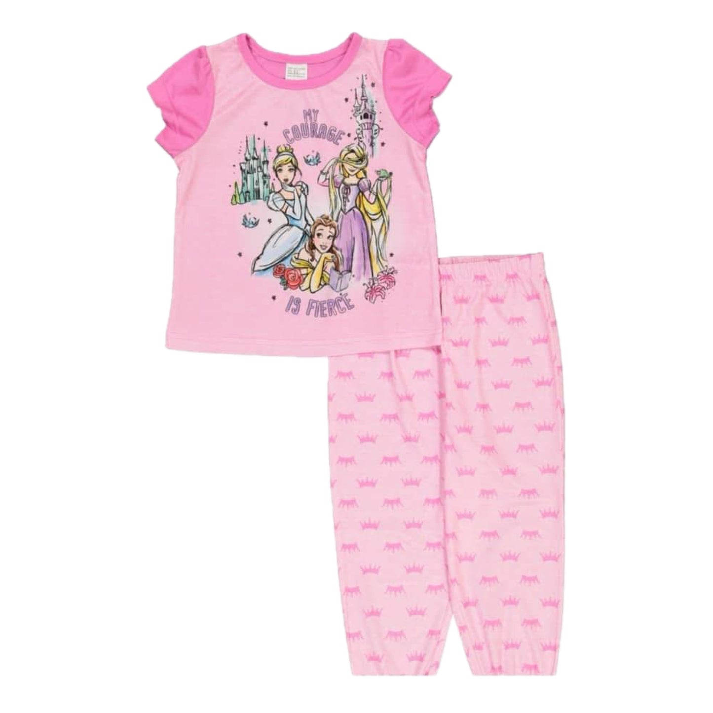Disney Princess 2-piece Pajamas Set. Size: 3T