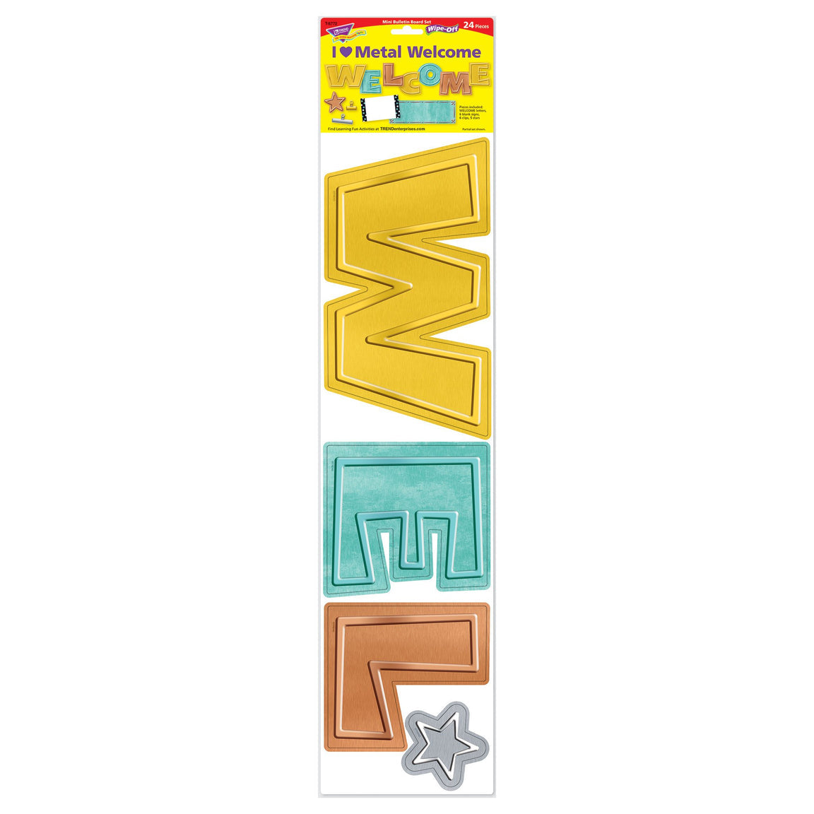 I ♥ Metal Wipe-Off Welcome Mini Bulletin Board Set