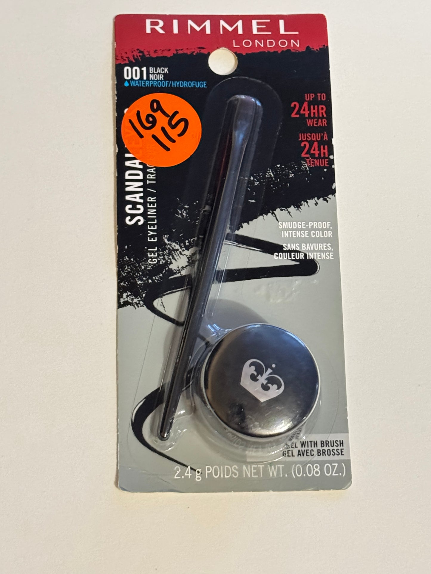 RIMMEL LONDON SCANDALEYES WATERPROOF GEL EYELINER - 001 Black