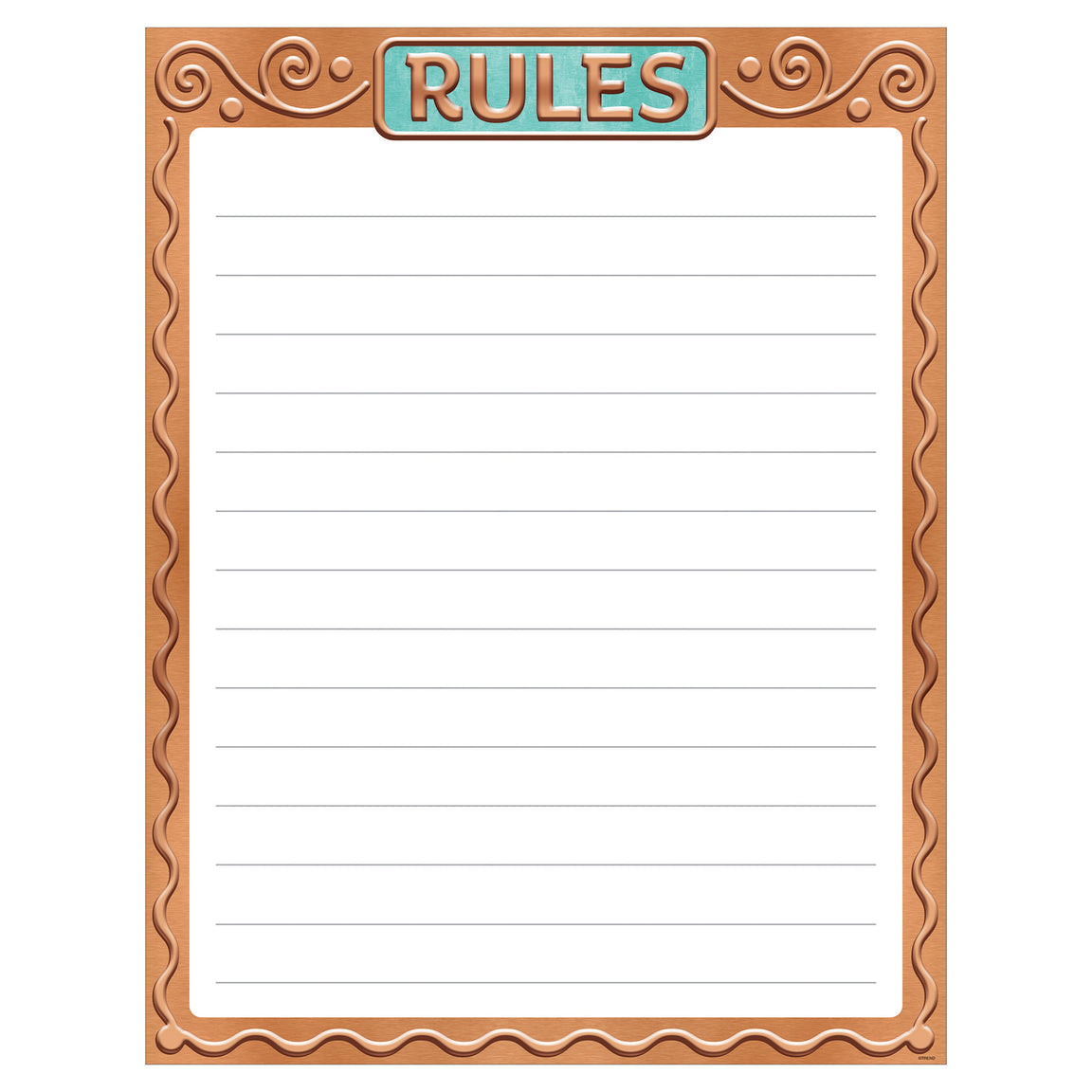 I ♥ Metal™ Blank Rules Chart