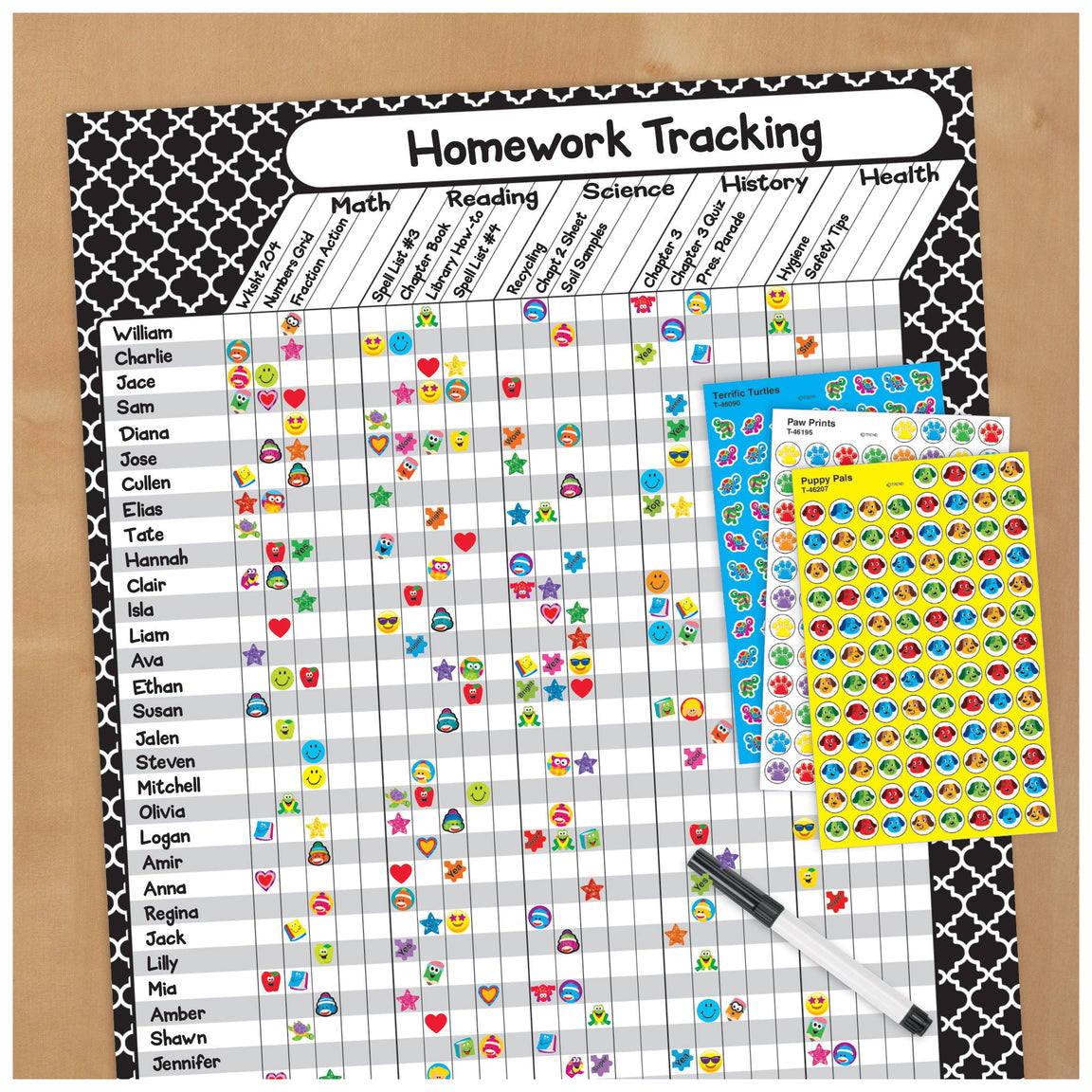 Moroccan Black Incentive Grid Chart