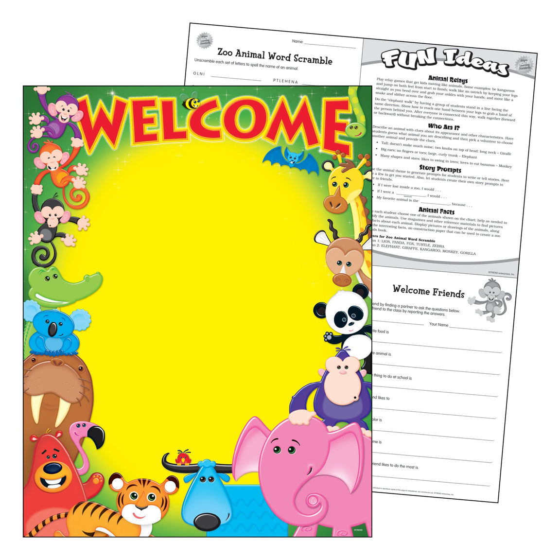 Awesome Animals Welcome Chart