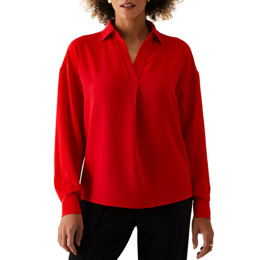 Rafaella Ladies Woven Top - True Red.  Size: Small