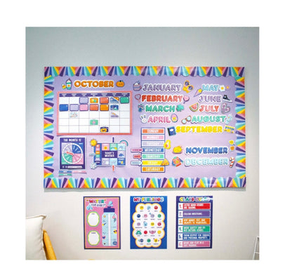 We Stick Together Calendar Bulletin Board Set - 163 pieces