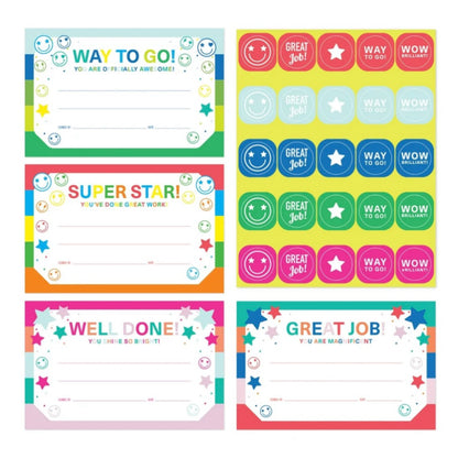 Award Certificates - Star & Smiley Face Design. 100 Count