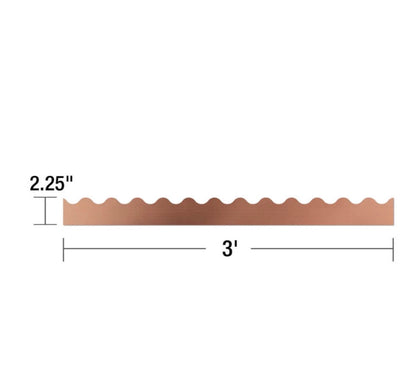 Rose Gold Foil Scalloped Bulletin Board Borders - 13 strips