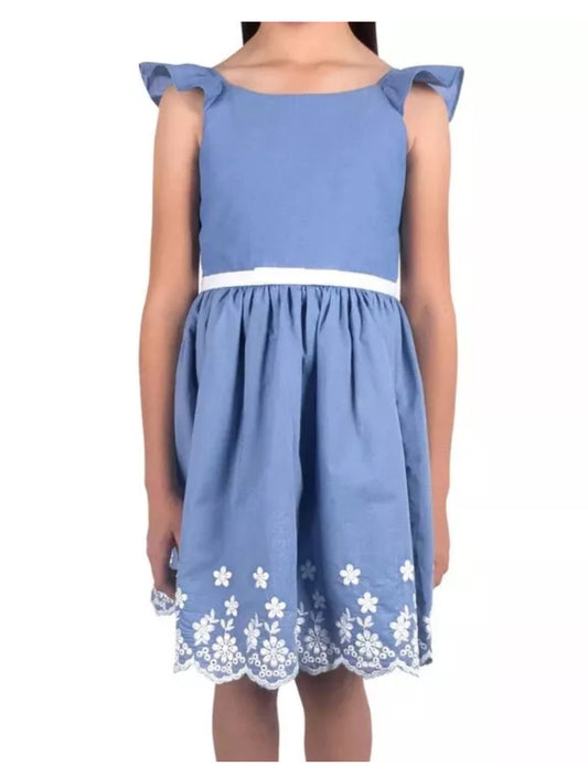 Zunie Girl Chambray Embroidered Sundress.   L(10/12)