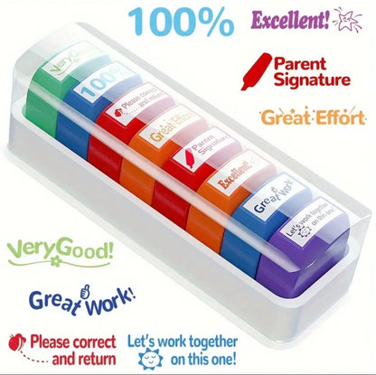 Teachers 8-piece Self-Inking Stamps.