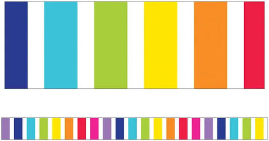 Vertical Rainbow Stripes Straight Borders