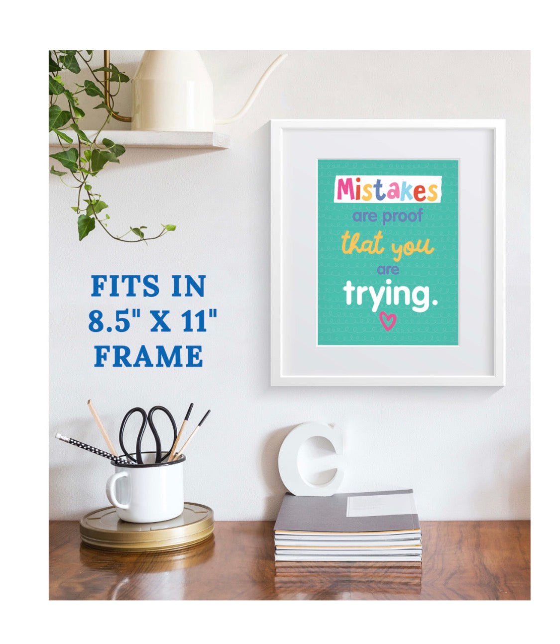 Growth Mindset Quotes Mini Poster Set. 12 pieces. 8.5” x 11”