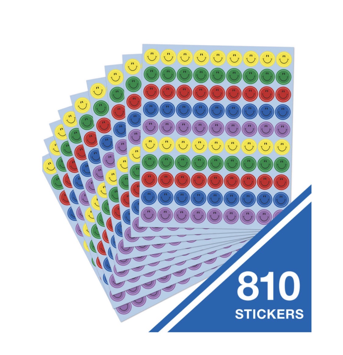 Smiles, Multicolor Chart Seals. 810 ct.