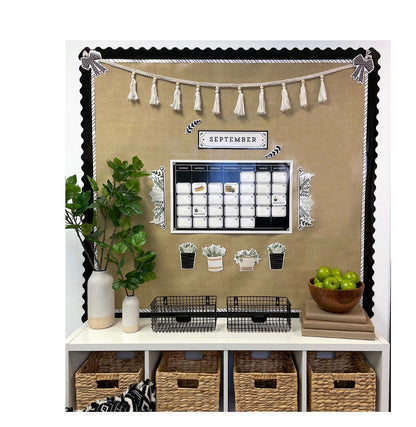 Farmhouse Calendar Bulletin Board Set - 123 pieces