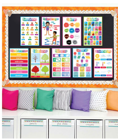 Spanish Early Learning Poster Set - 12 posters