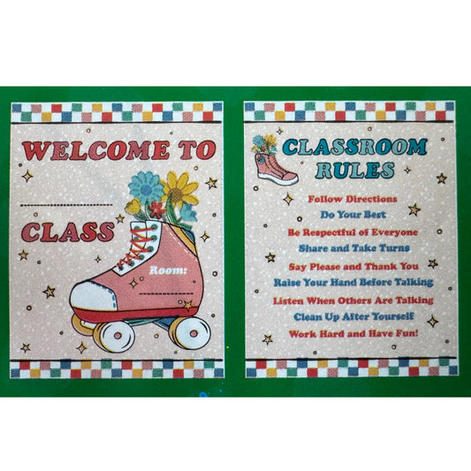 2-pack Chart - Welcome & classroom Rules