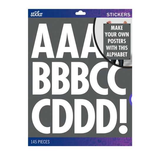 Alphabet Stickers XL.  145 stickers.