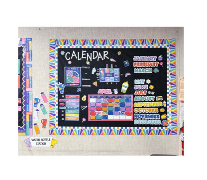 We Stick Together Calendar Bulletin Board Set - 163 pieces
