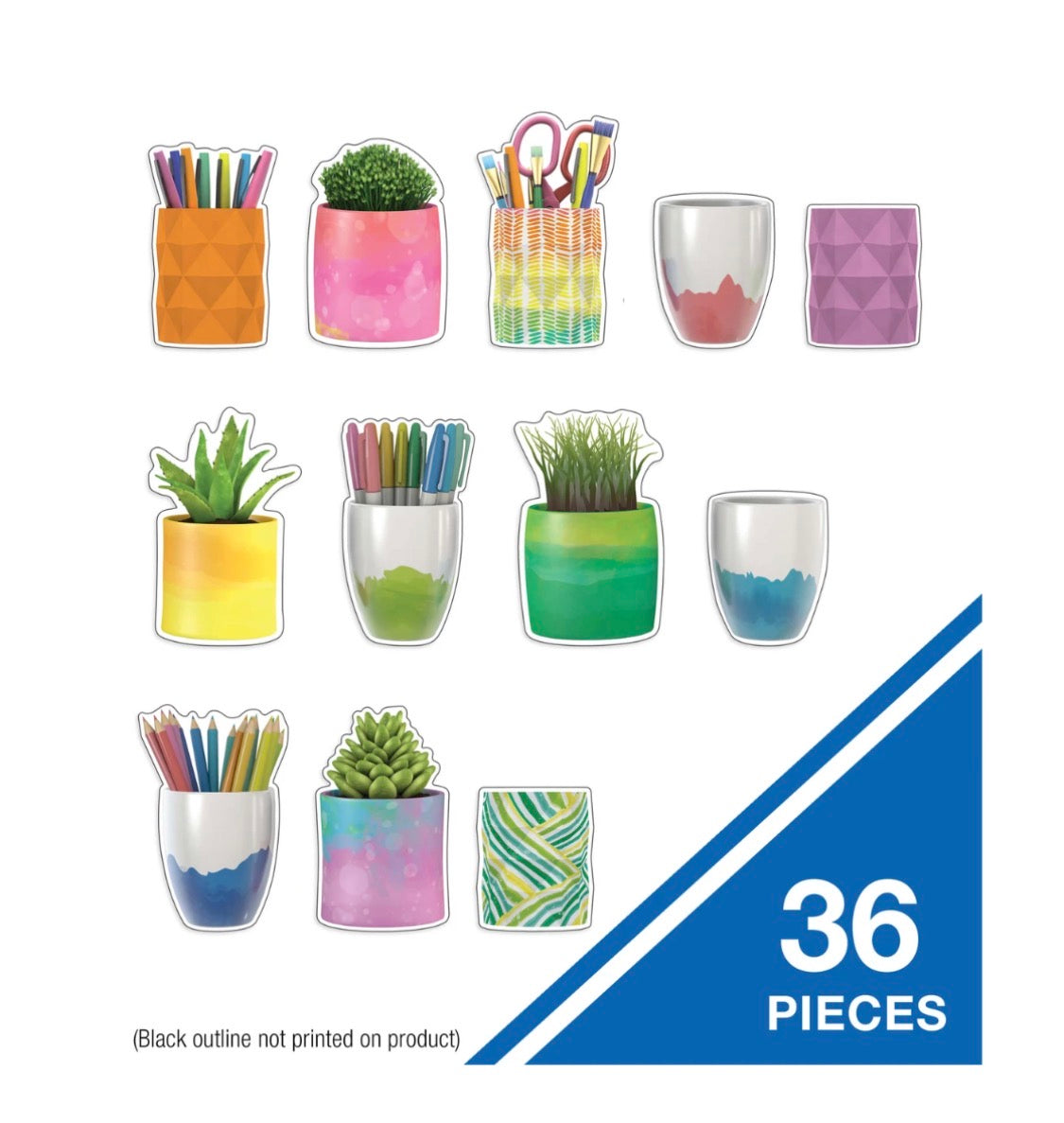 Planters & Cups Cutouts - 36 pieces