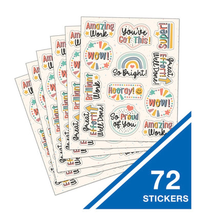We Belong Motivational Shape Stickers. 72 ct.