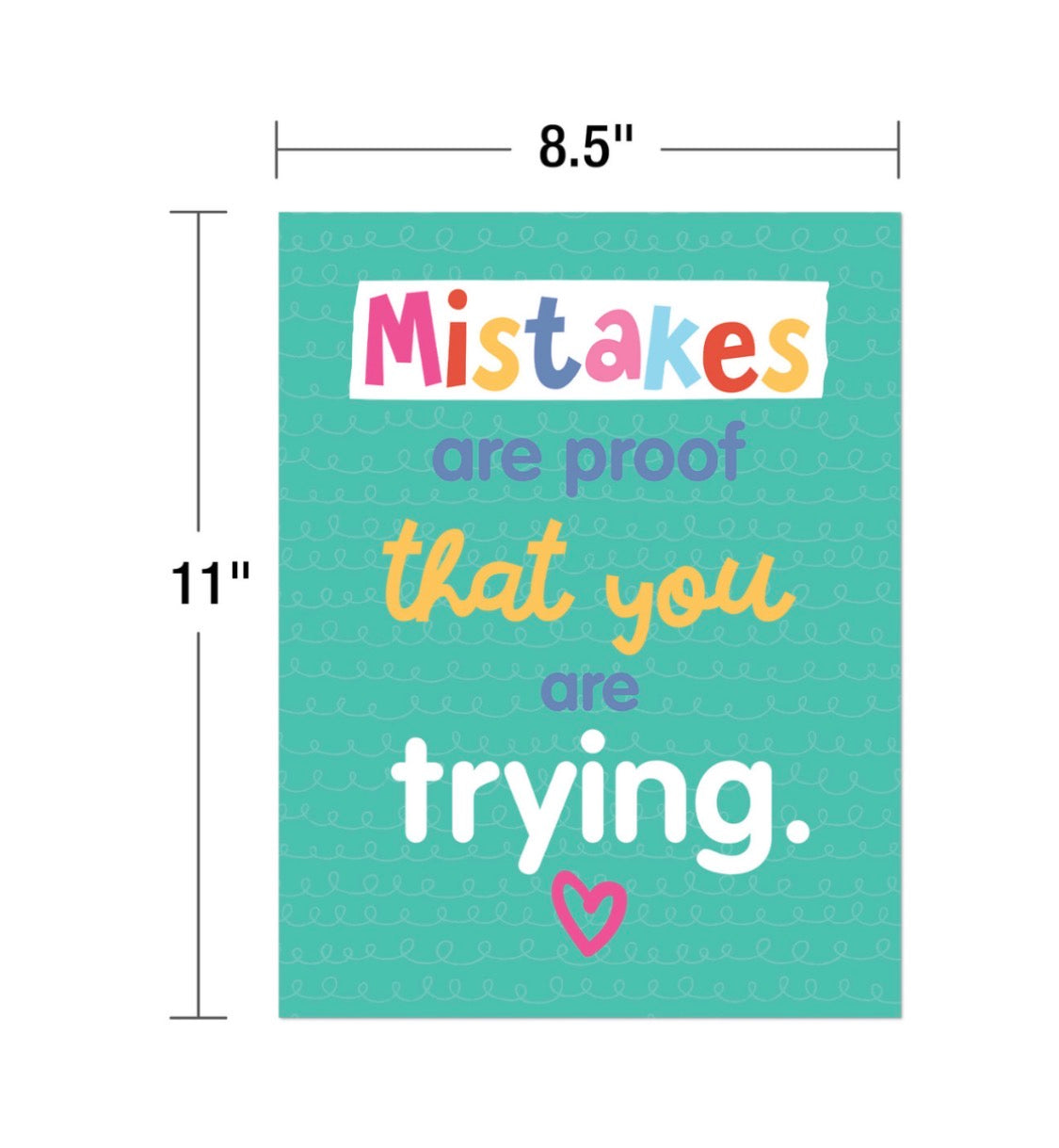 Growth Mindset Quotes Mini Poster Set. 12 pieces. 8.5” x 11”