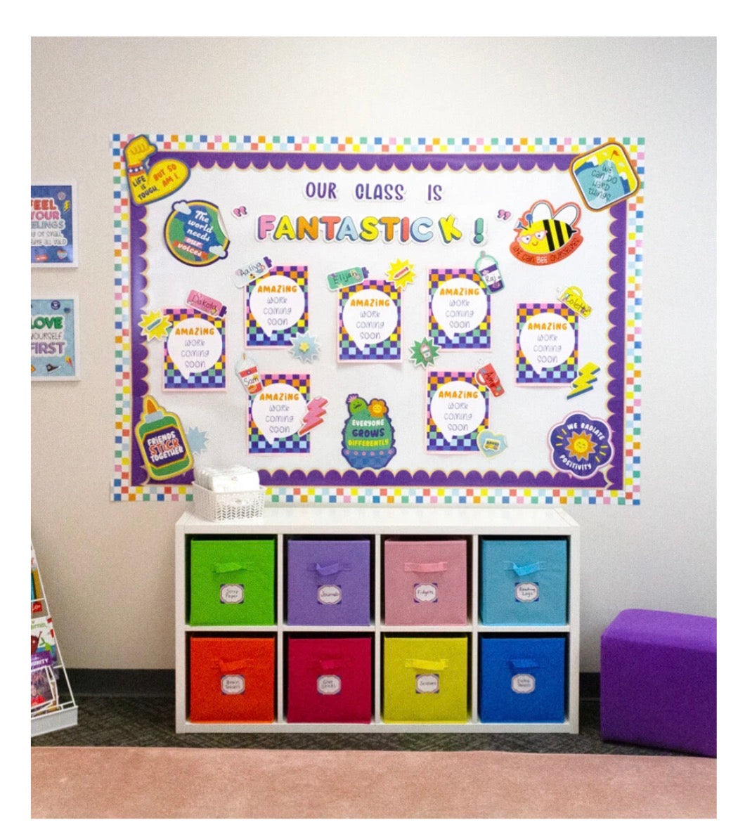 We Stick Together Our Class is Fantastic Bulletin Board Set - 79 pieces