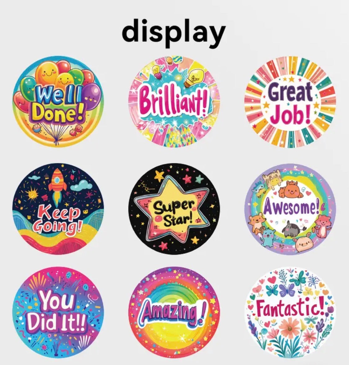 Rolled Motivational stickers. 500 ct.