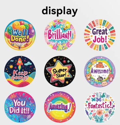 Rolled Motivational stickers. 500 ct.
