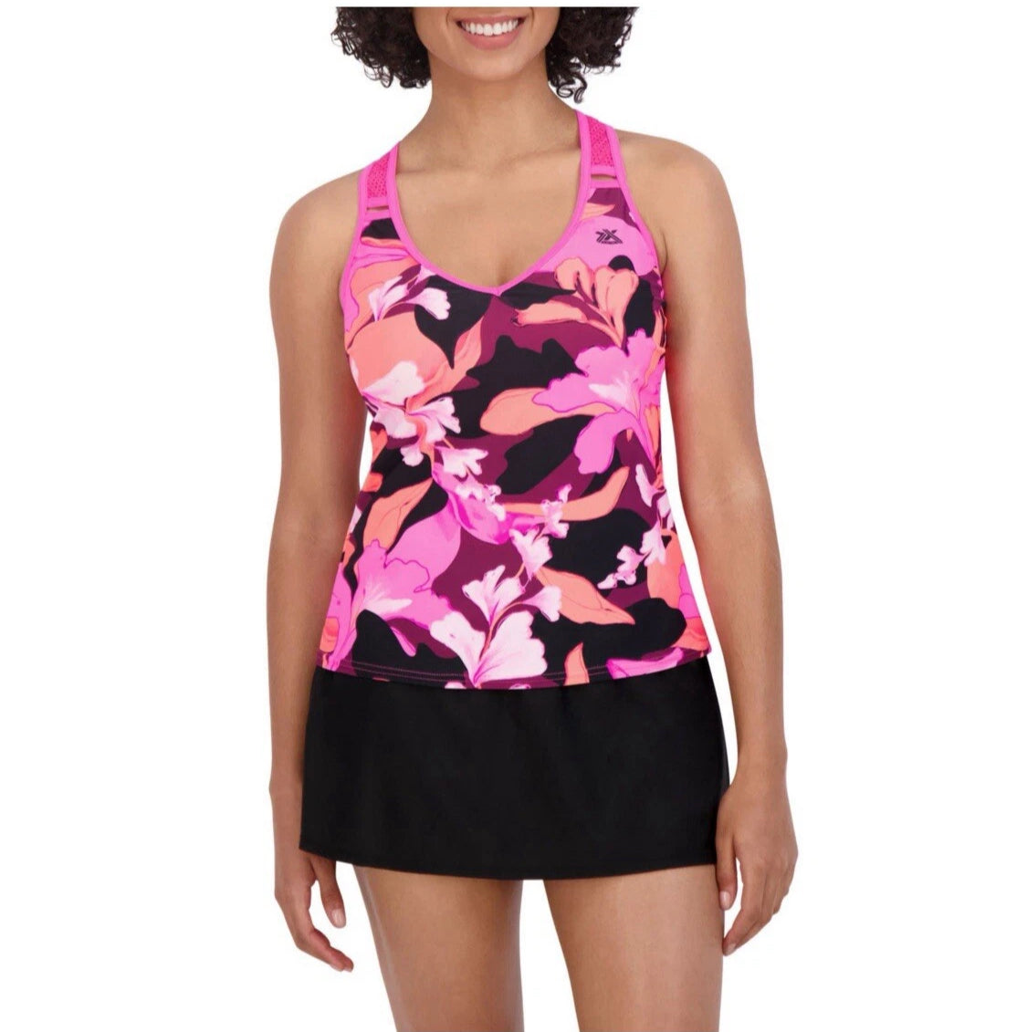 Ladies O-Ring Action Tankini Swimwear - Sakura