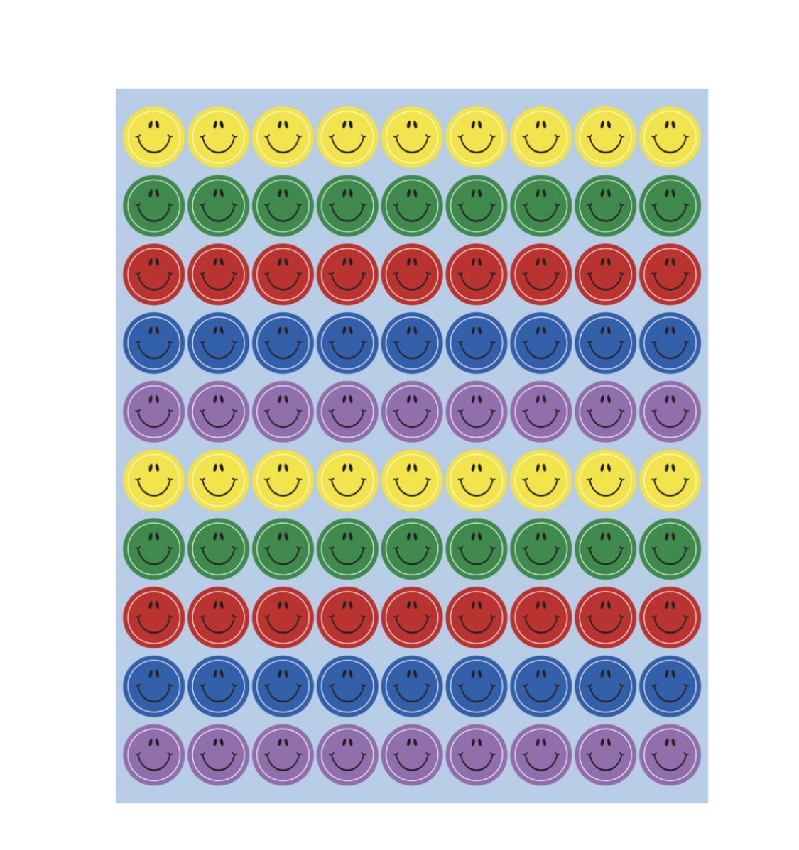 Smiles, Multicolor Chart Seals. 810 ct.