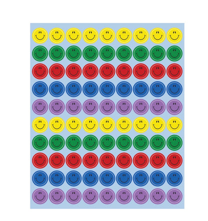 Smiles, Multicolor Chart Seals. 810 ct.