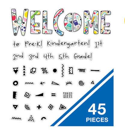 Happy Place Welcome Bulletin Board Set - 45 pieces