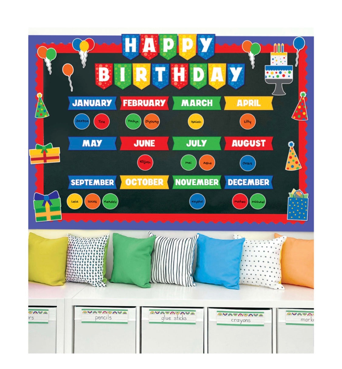 Birthday Fun Bulletin Board Set - 106 pieces
