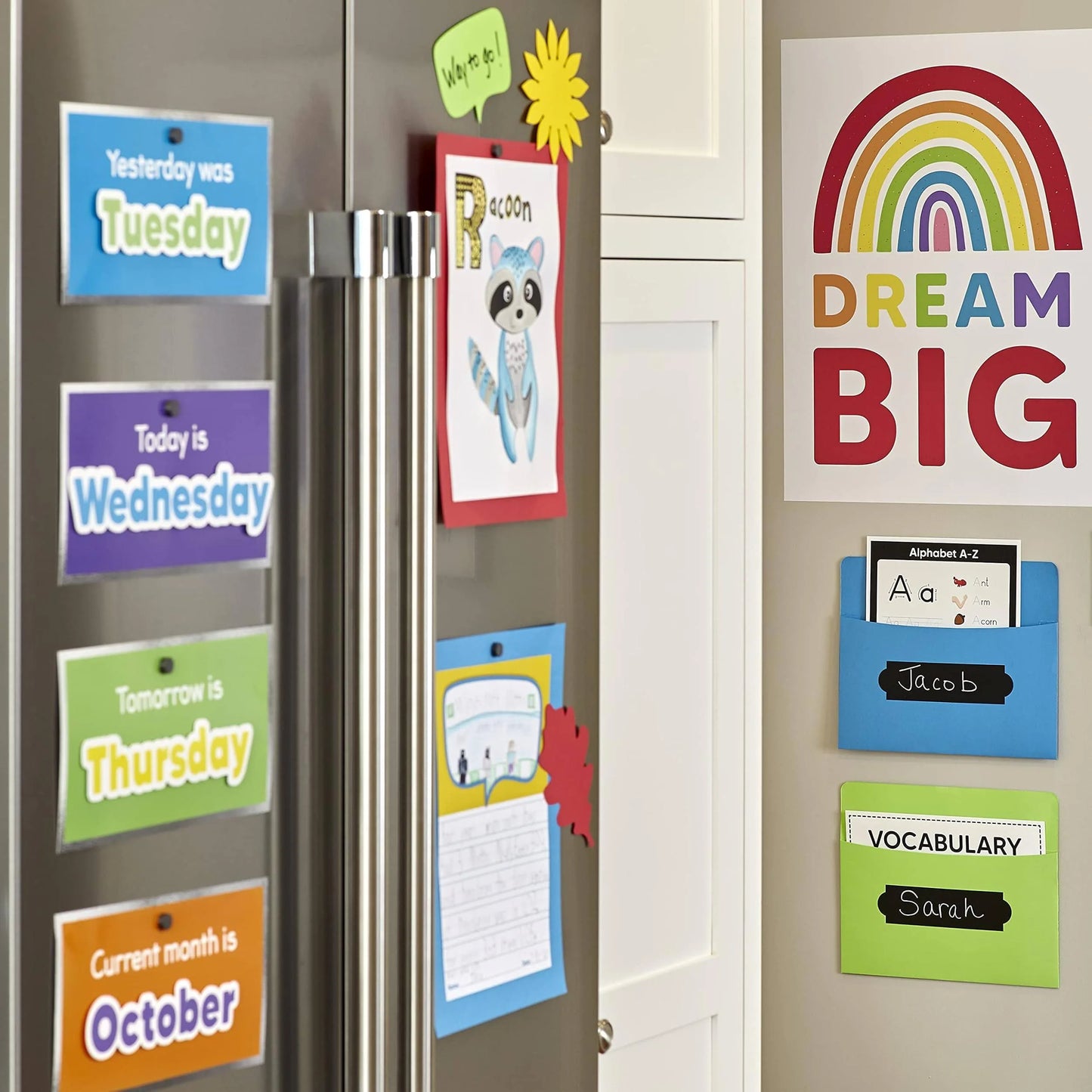 Astrobrights Oversized Wall Pockets, 10" × 12", 5ct.