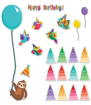 One World Birthday Bulletin Board Set - 28 pieces