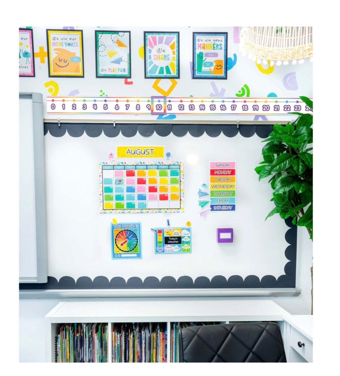 Colorful Number Line -20–120 Bulletin Board Set - 42 pieces
