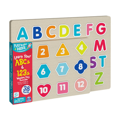 ABCs and 123s Chunky Wood Puzzles
