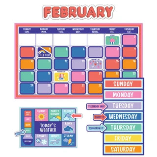 We Stick Together Calendar Bulletin Board Set - 163 pieces