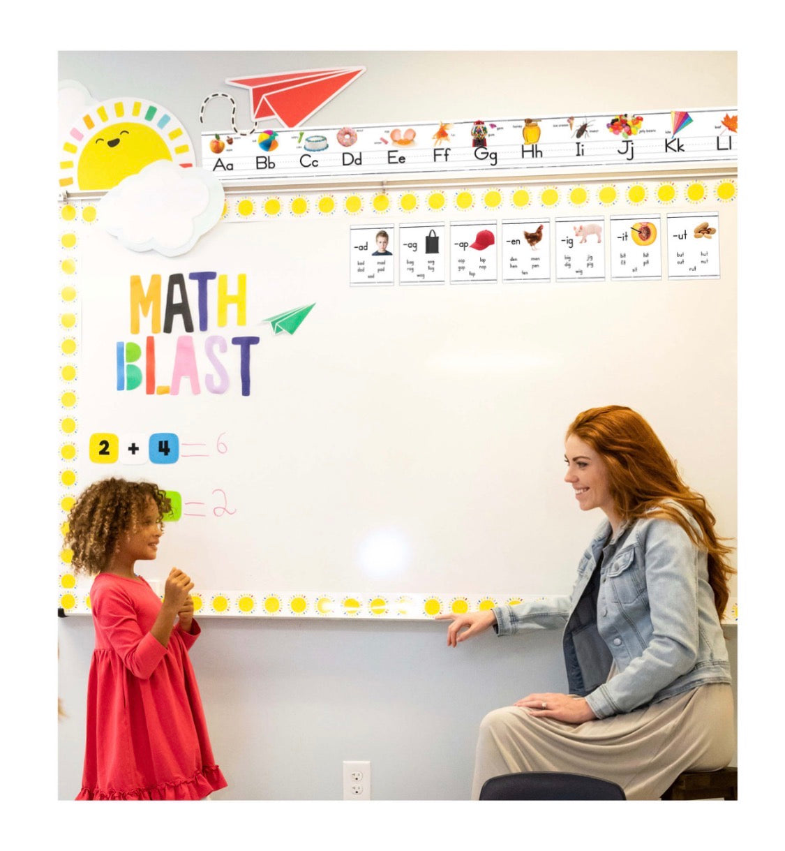 Photographic Alphabet, Numbers & CVC Word  Family Bulletin Board Set. 33 pieces