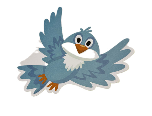 Shaped Decor Sheets - Blue Bird.  36 pieces.