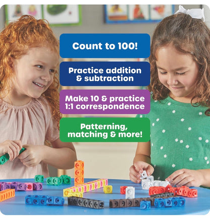 LR MathLink Cubes - Set of 100 Cubes. 5+