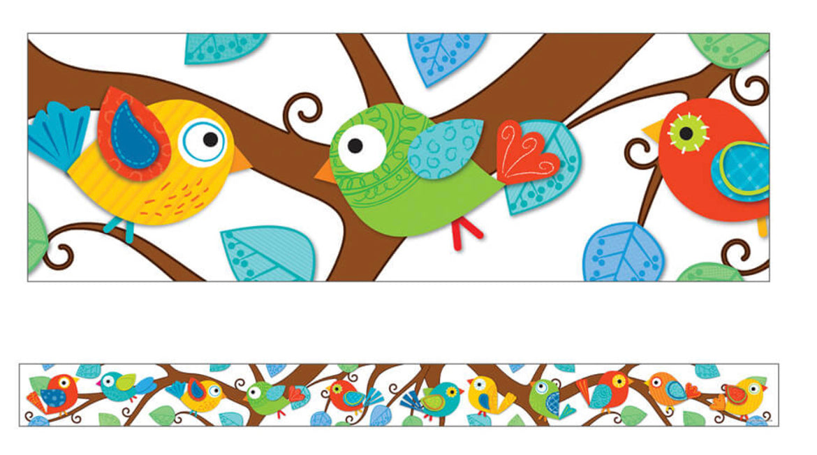 Boho Birds Straight Borders
