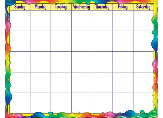 Rainbow Gel Wipe-Off Calendar - Monthly