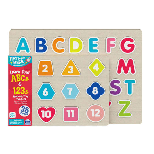 ABCs and 123s Chunky Wood Puzzles