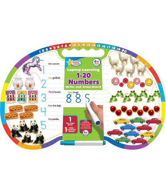 Laptop Learning Write-and-Erase Double-sided Numbers 1-20 Board