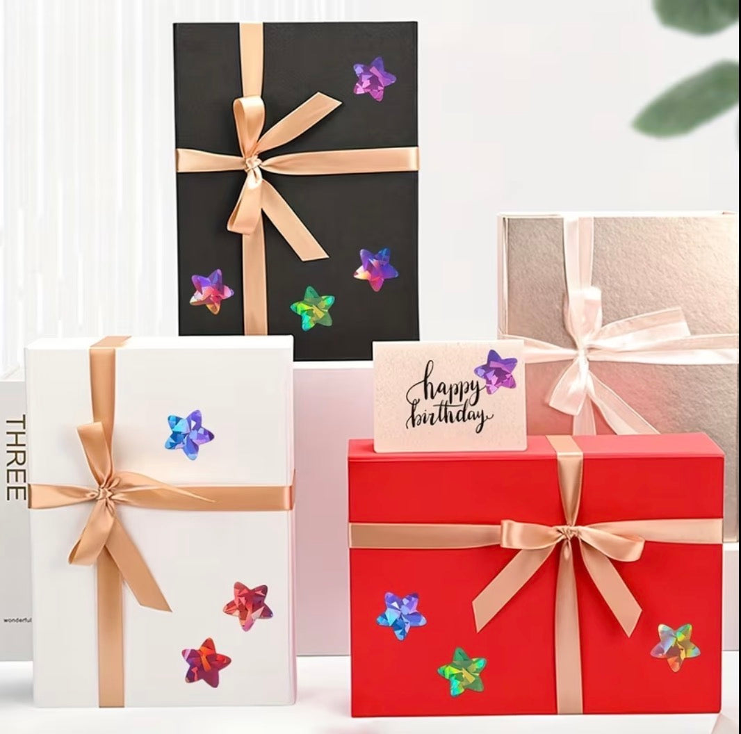 500-Piece Holographic Star Reward Stickers – 8 Assorted Styles