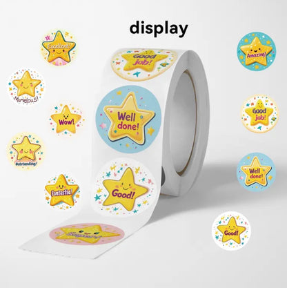 Rolled Motivational Stickers. 500 ct