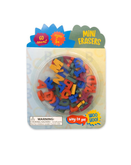 Mini Reward Erasers - Letters. 60 ct